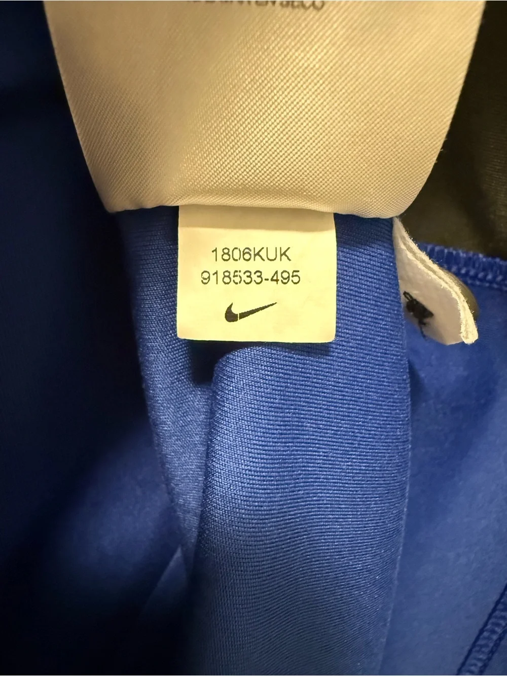 Nike Dri-Fit Blue Polo with Black Side Panels and Accent Trim. Men’s Size Medium